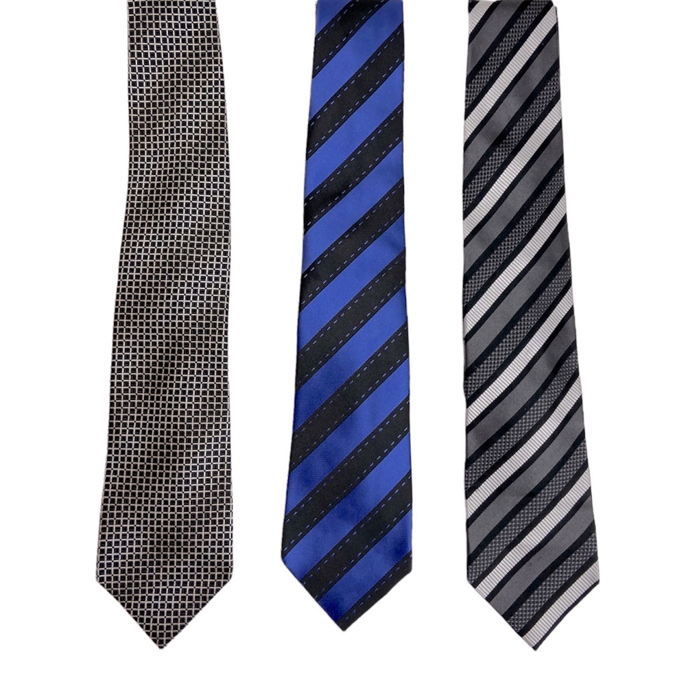 GianFranco Valentino Classy  100% Silk Men's Fashion Neck Tie Lot (3)